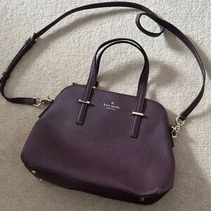 Kate Spade Purple Dome Satchel Bag - Crossbody & Top-Handle!
